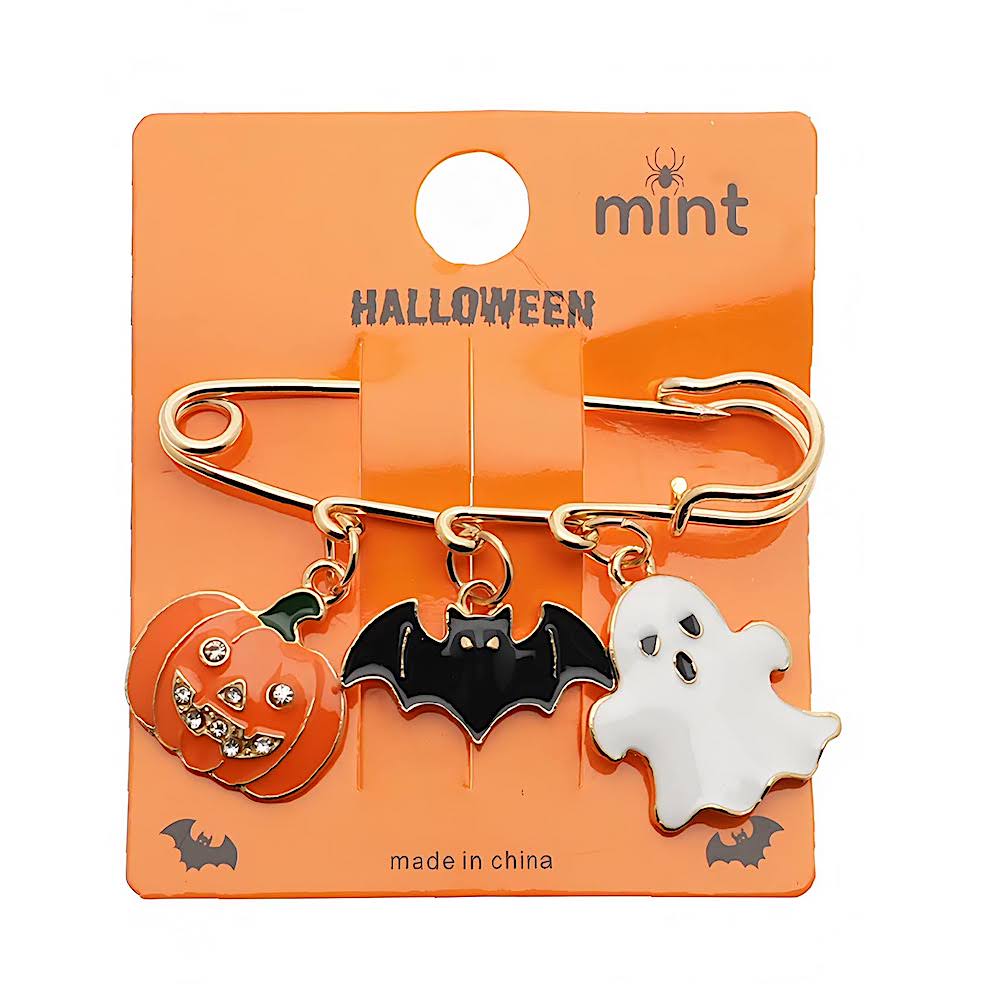Halloween Charm Safety Pin Brooch Pin