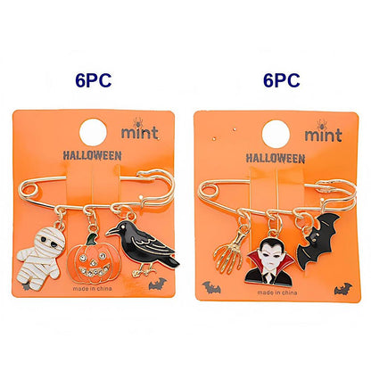 Halloween Charm Safety Pin Brooch Pin