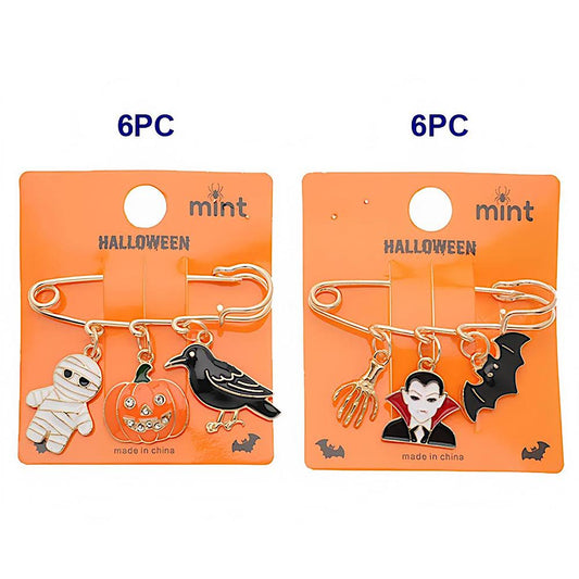 Halloween Charm Safety Pin Brooch Pin