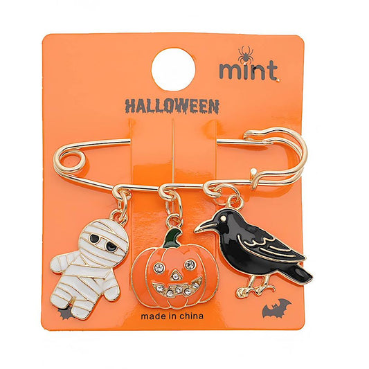 Halloween Charm Safety Pin Brooch Pin