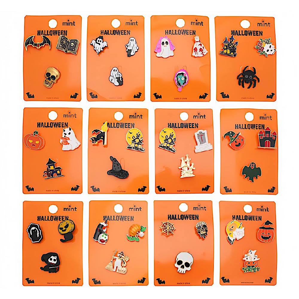Halloween Assorted Enamel Character Pin Sets