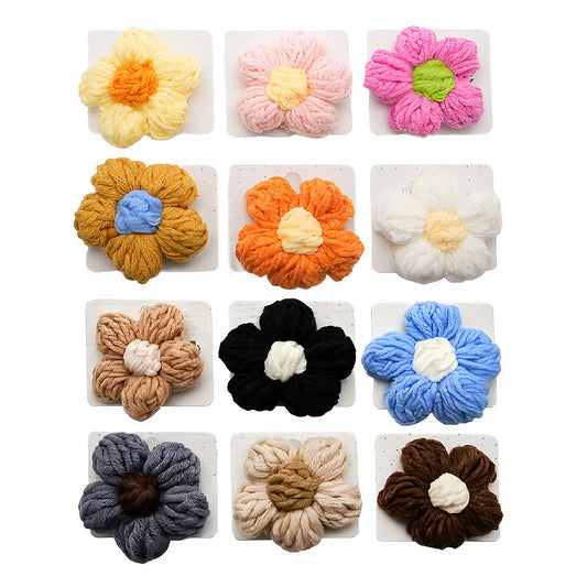 Multi-Functional Crochet Flower Hair Clip & Brooch Pin