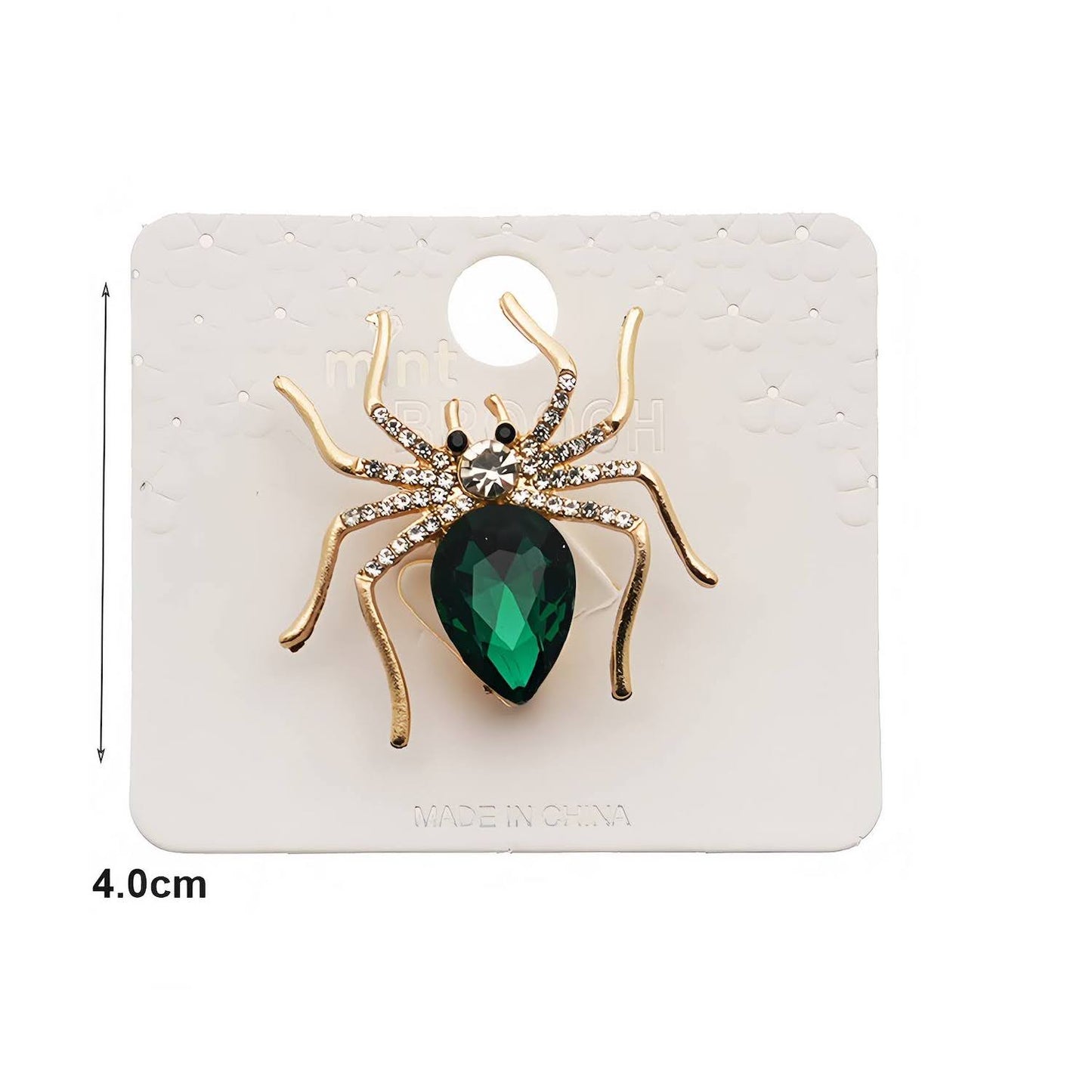 Halloween Crystal Spider Brooch Pin