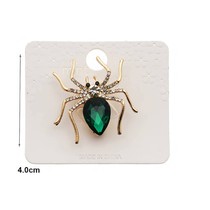 Halloween Crystal Spider Brooch Pin