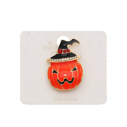 Halloween Pumpkin Witch Hat Brooch Pin