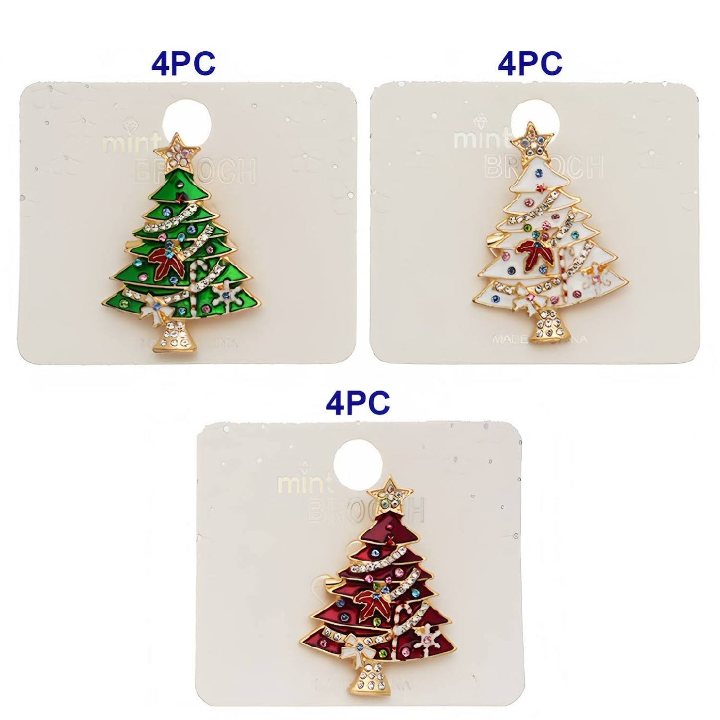 Enamel Christmas Tree Brooch Pin