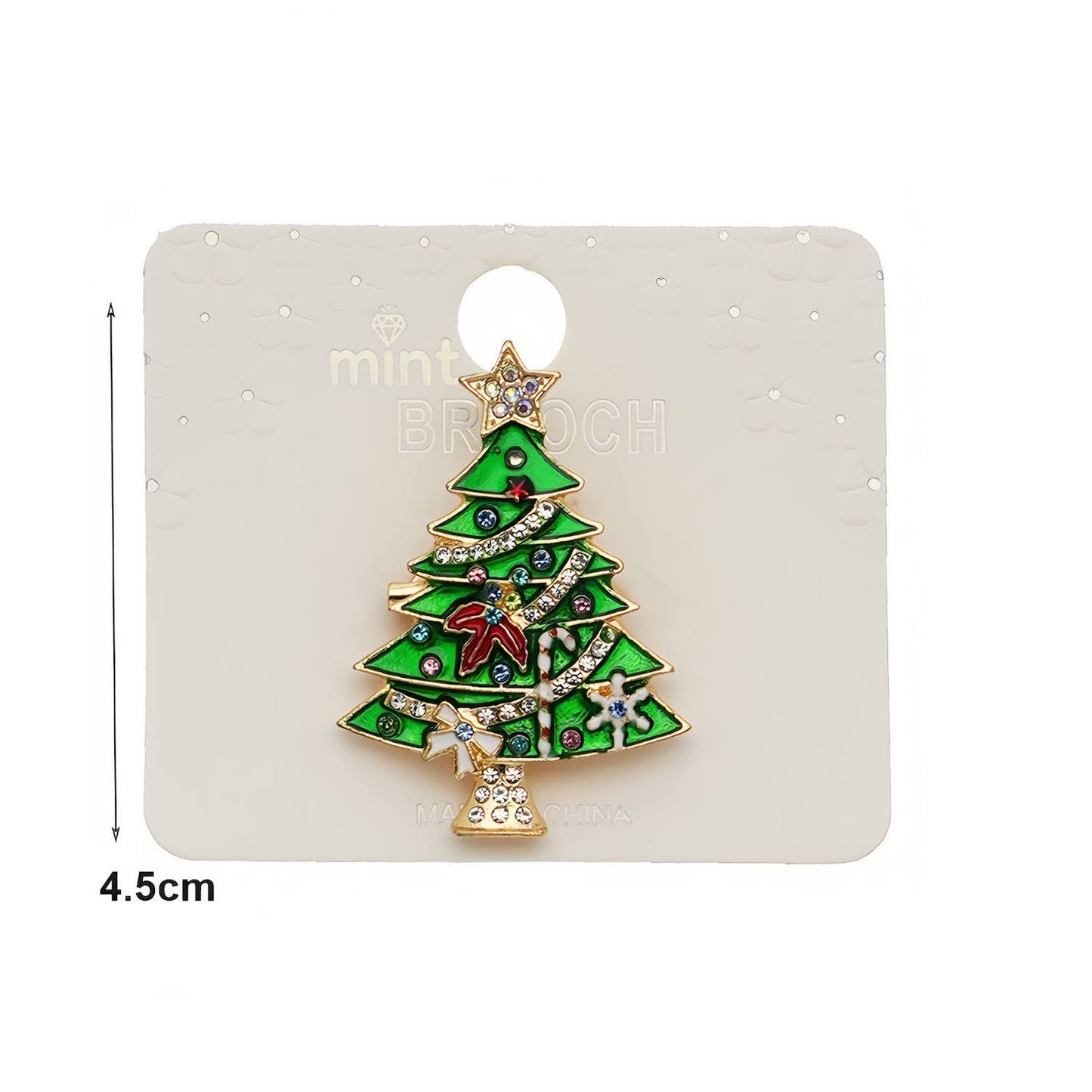 Enamel Christmas Tree Brooch Pin