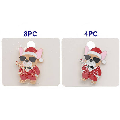 Cool Christmas French Bulldog Brooch Pin