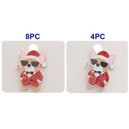 Cool Christmas French Bulldog Brooch Pin