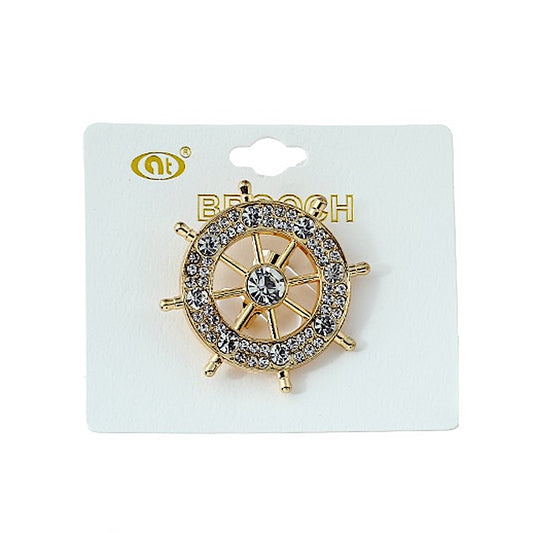 JAH23353 - Rhinestone Nautical Steering Wheel