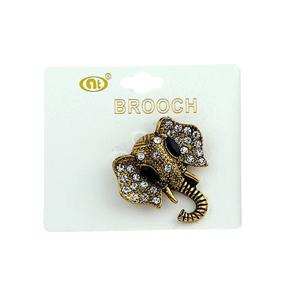 JAH24101-Vintage Elephant Brooch