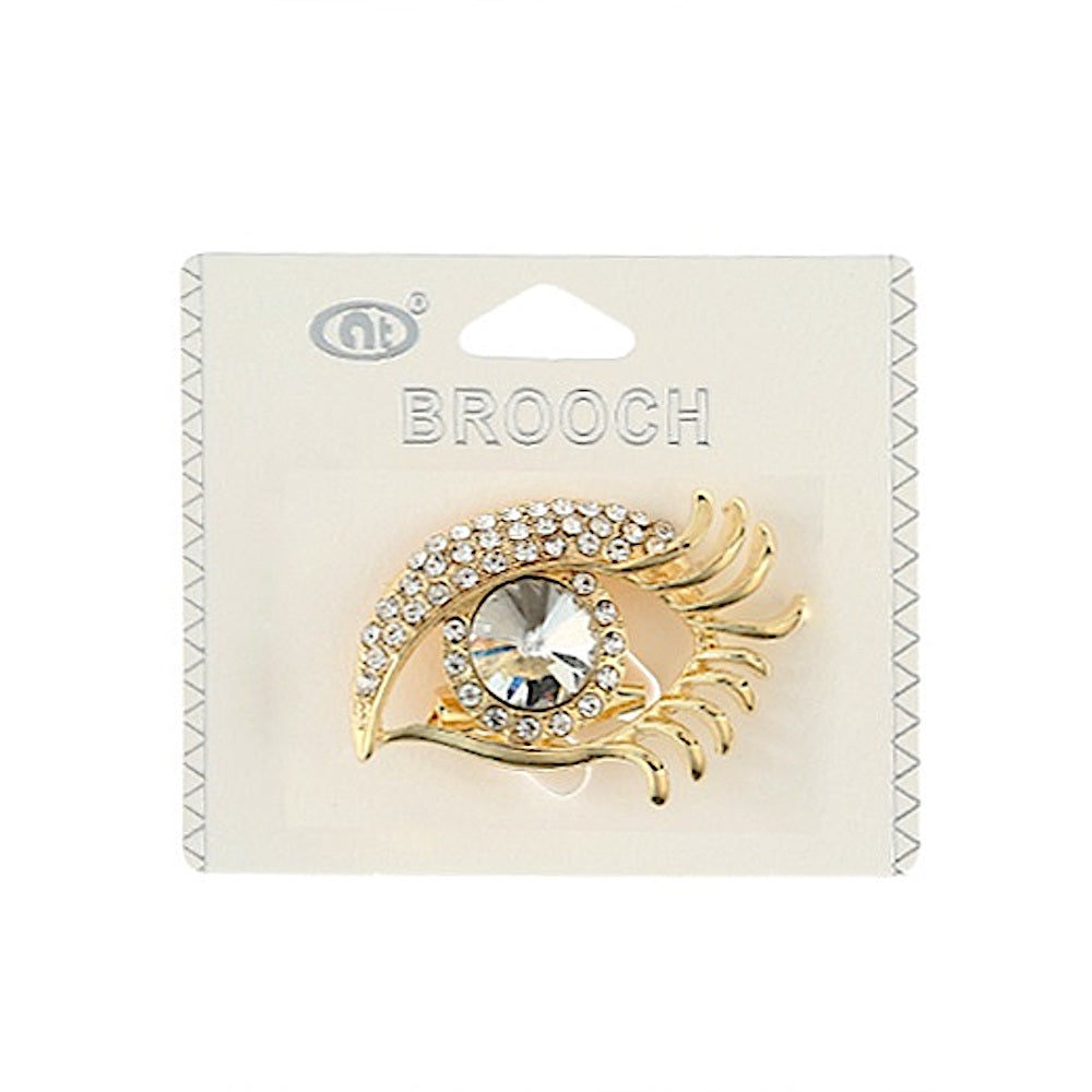 JAH27090-Crystal Eye Brooch