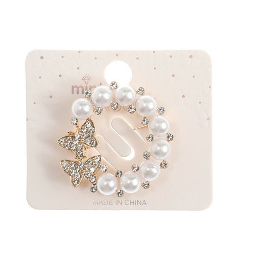 JAH44823 - Pearl Wreath Butterfly Brooch