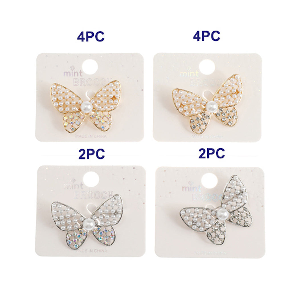 JAH44890-Pearl Butterfly Brooch