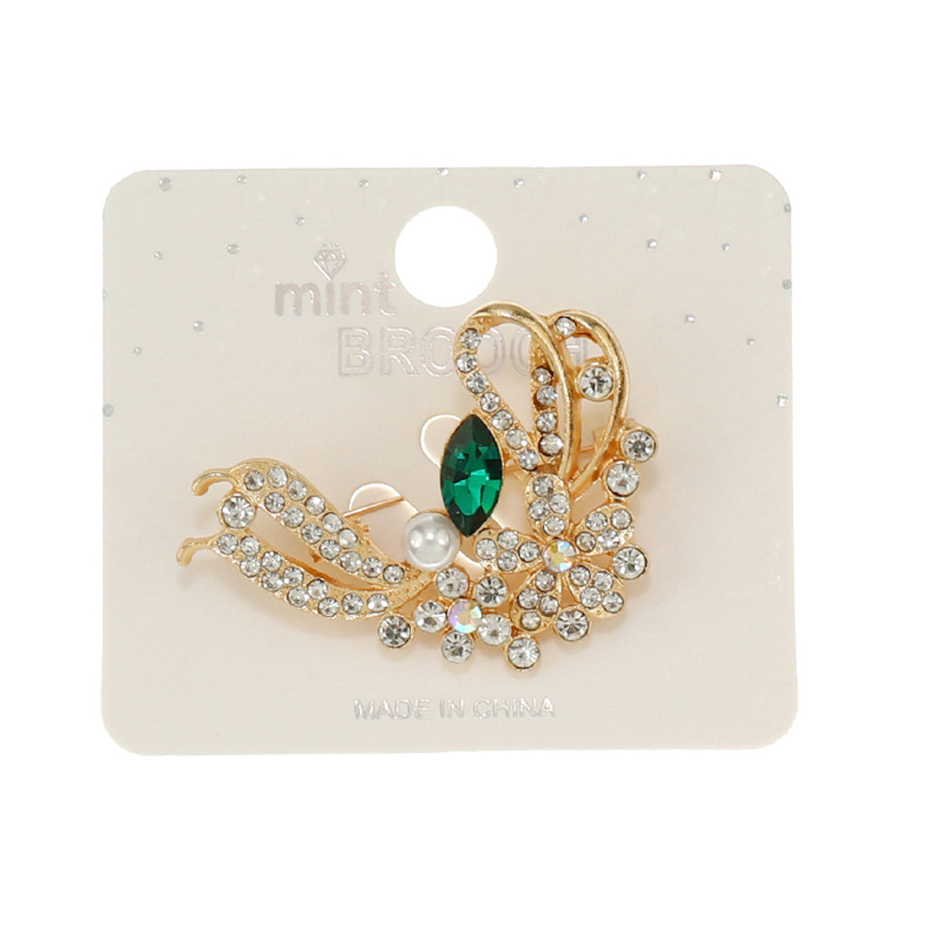 JAH45520 - Vintage Rhinestone Brooch