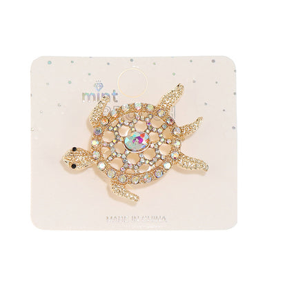 JAH46467-Rhinestone Turtle Brooch