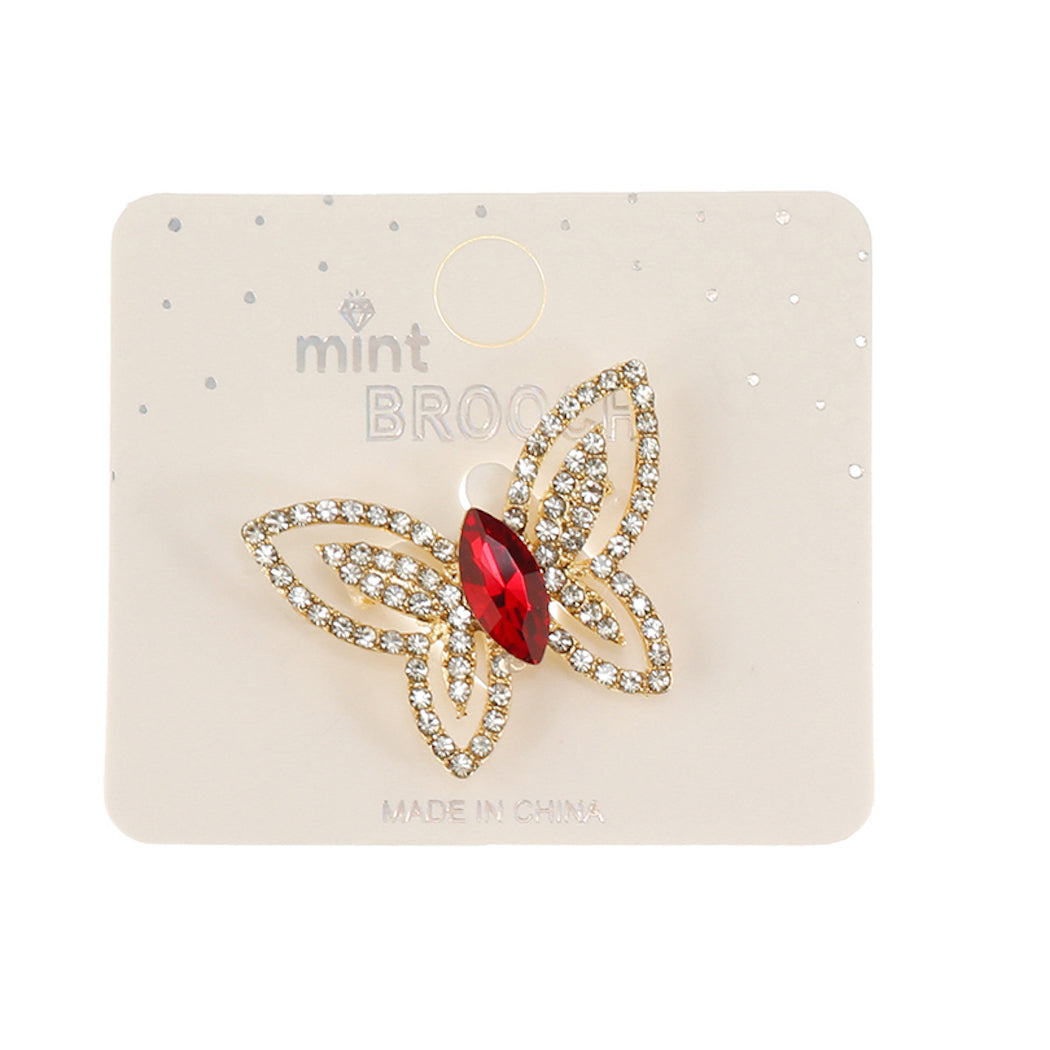 JAH46469 - Crystal Butterfly Brooch