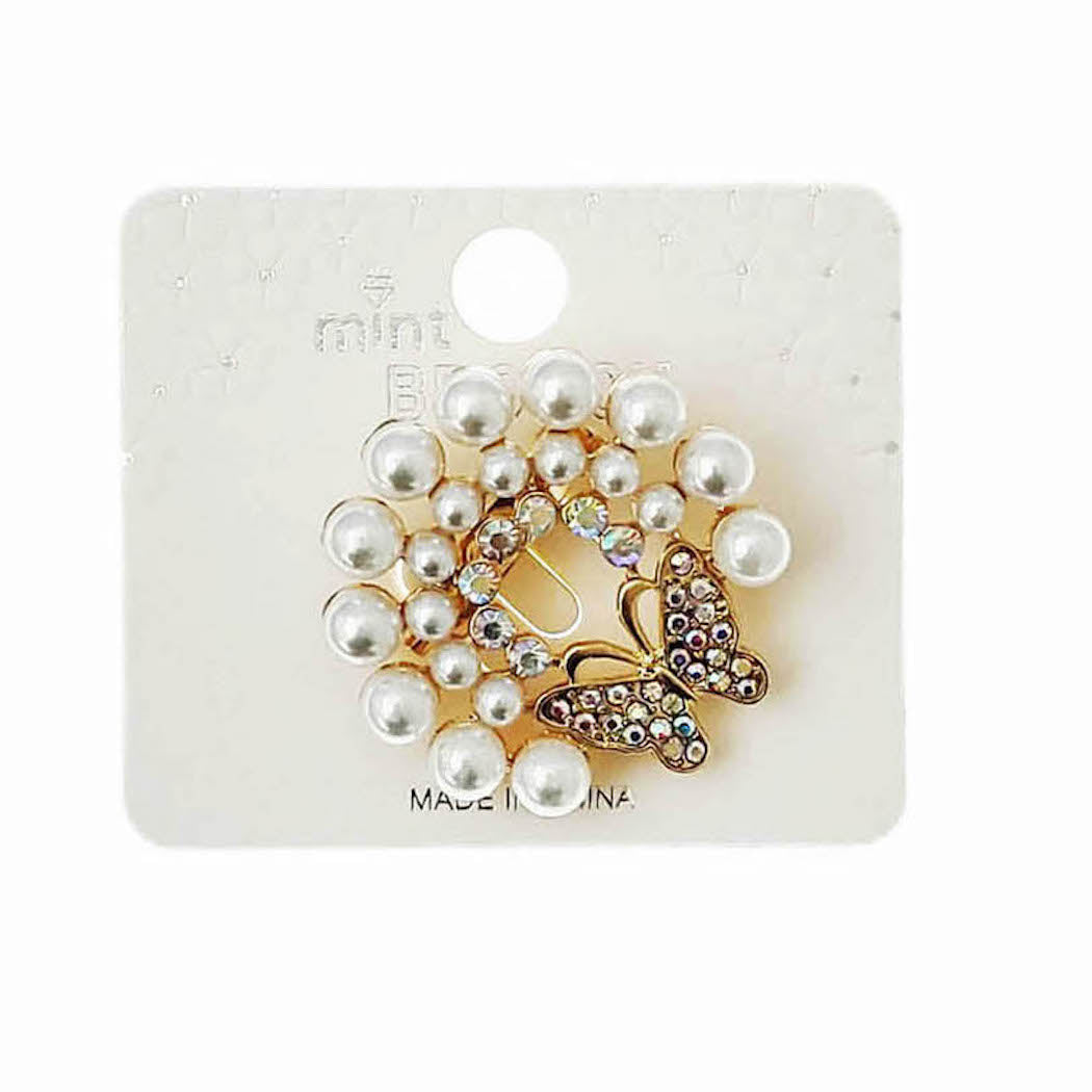 JAH46473 - Pearl Cluster Circle Brooch