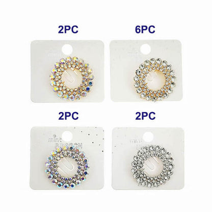 JAH46478-Rhinestone Circle Brooch