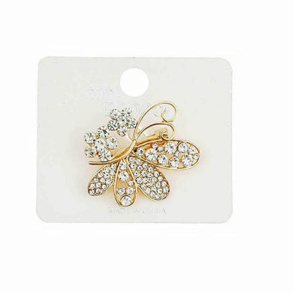 JAH46479-Rhinestone Butterfly Brooch