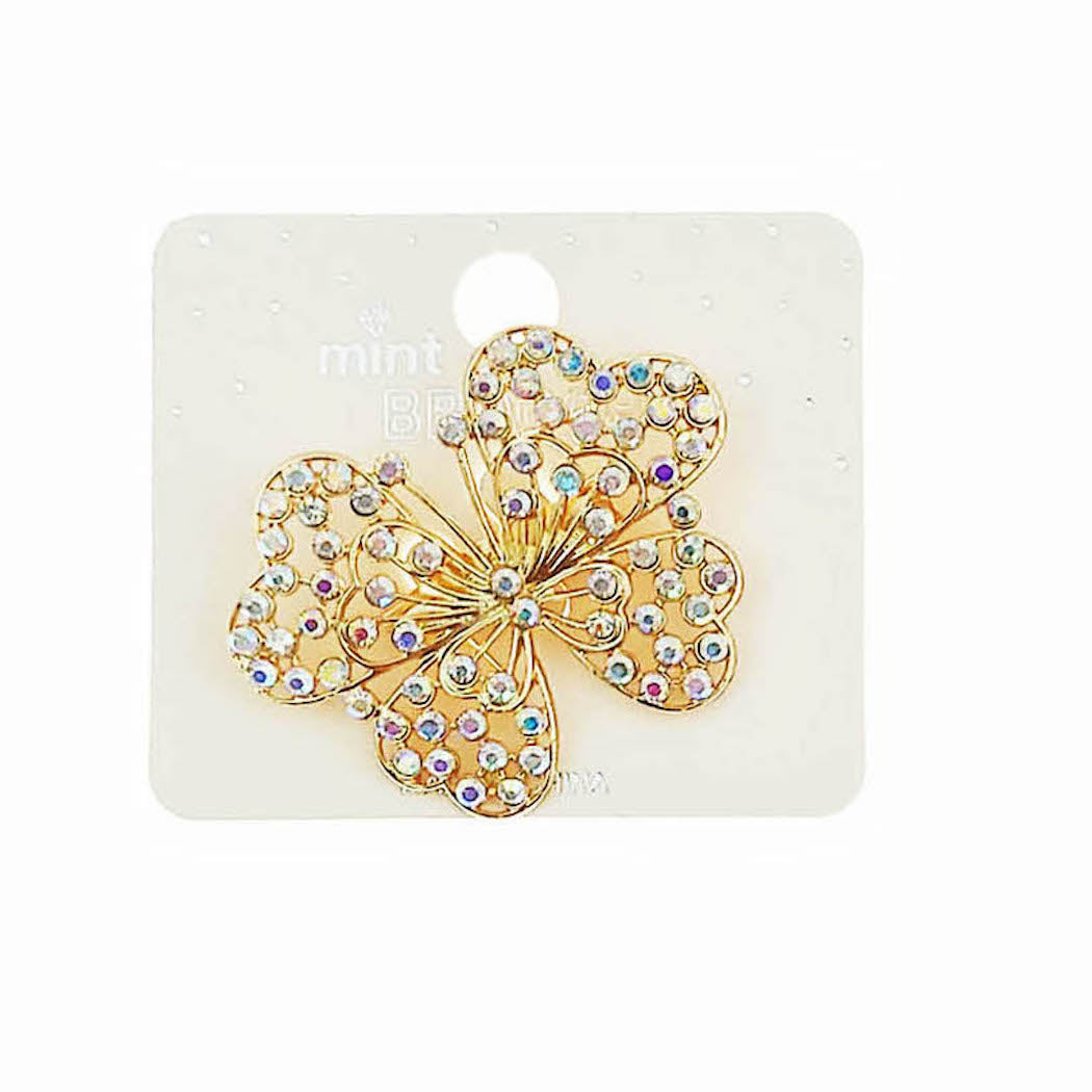 JAH46690 - Rhinestone Butterfly Brooch