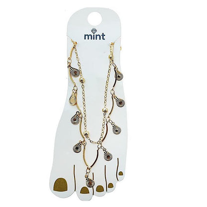 Etched Disc Chain Anklet