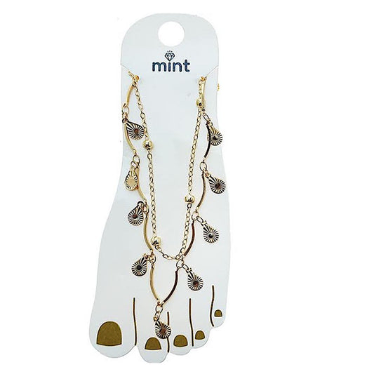 Etched Disc Chain Anklet