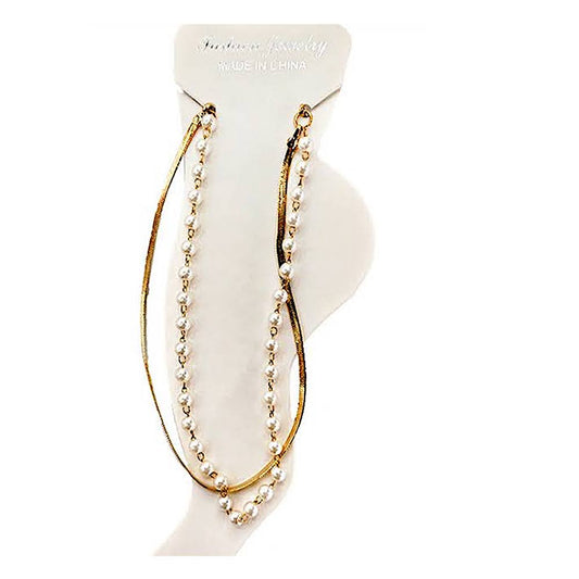 Snake Chain & Pearl Anklet