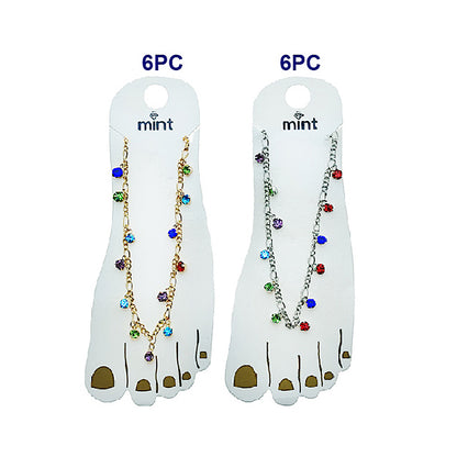 JAK49502 - Multi Color Stone Anklet