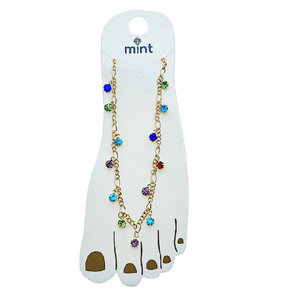 JAK49502 - Multi Color Stone Anklet