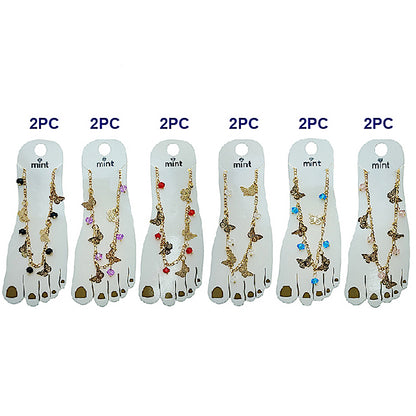 JAK49507 - Filigree Butterfly Chain Anklet