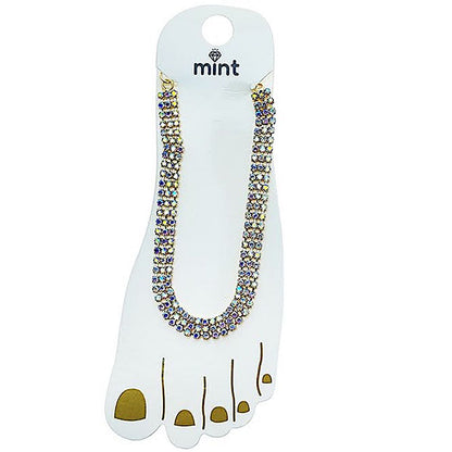 Wide Rhinestone Chain Anklet