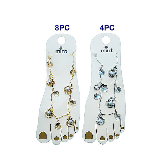 JAK49517 - Shell & Pearl Anklet
