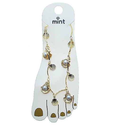 JAK49517 - Shell & Pearl Anklet