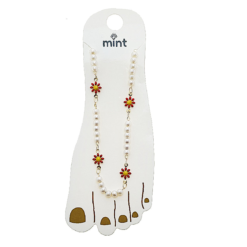 JAK49525 - Daisy & Pearl Anklet