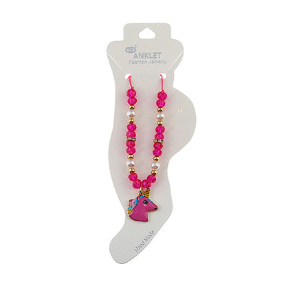 JAK31130 - Unicorn Bead Thread Anklet