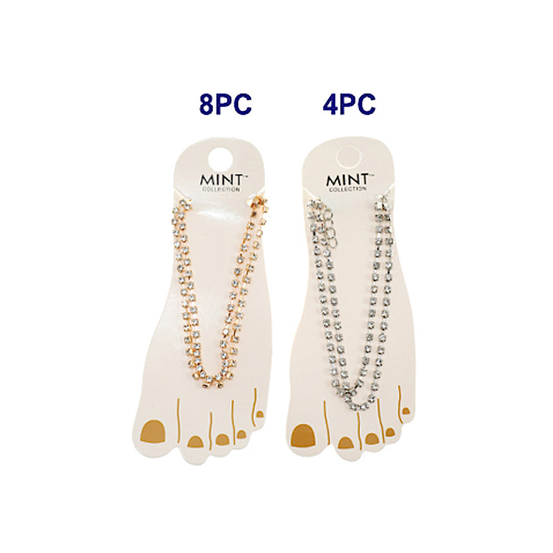 JAK40368WH - Rhinestone Anklet