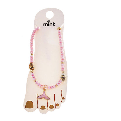 JAK48207-4C - Beaded Shell Anklet