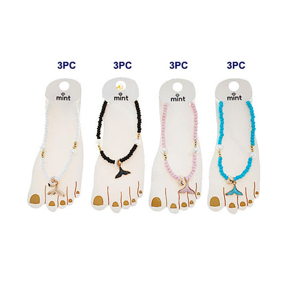 JAK48208-4C - Beaded Shell Anklet