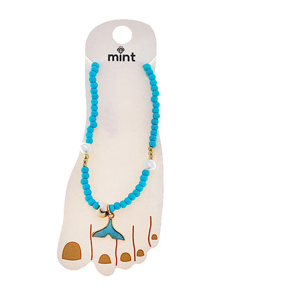 JAK48208-4C - Beaded Shell Anklet