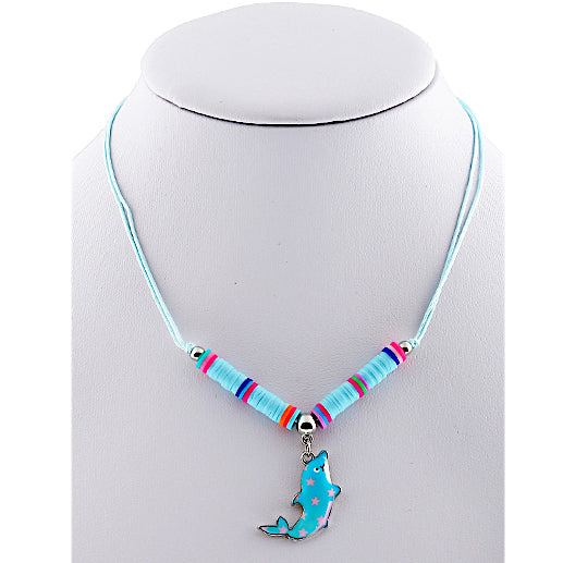 JAN31314 - Dolphin Knotted Thread Necklace