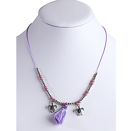 JAN31316 - Sea Turtle Knotted Thread Necklace