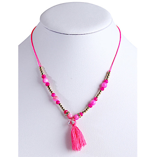 JAN31317 - Tassel Knotted Thread Necklace