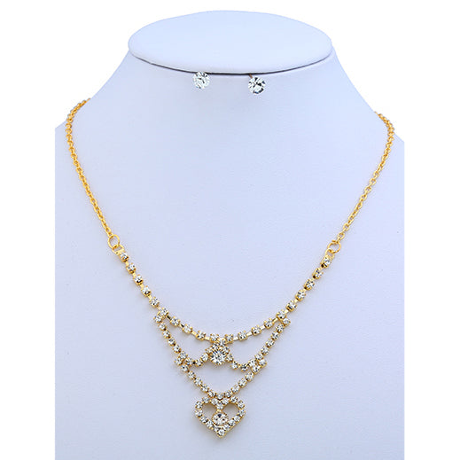 JAN32519 - Rhinestone Necklace Set