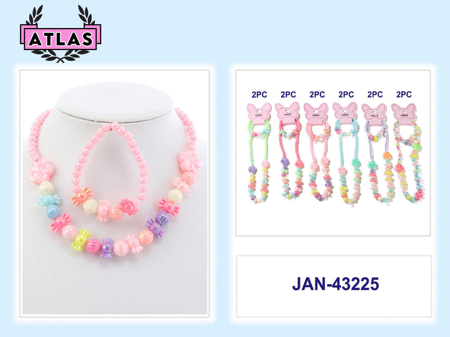 JAN43225 - Candy Necklace & Bracelet Set