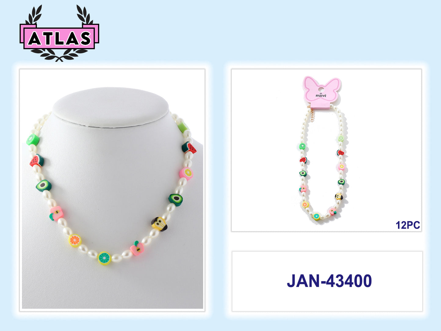 JAN43400 - Beaded Fruit Necklace