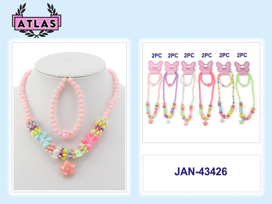 JAN43426 - Star Necklace & Bracelet Set