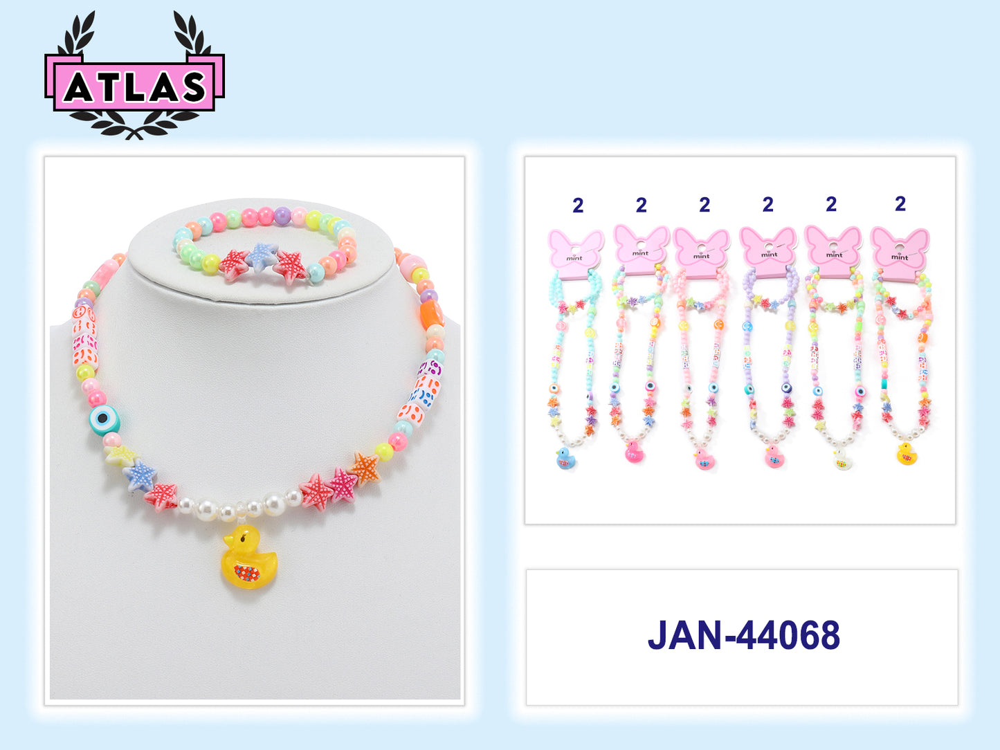 JAN44068 - Ducky Necklace & Bracelet Set