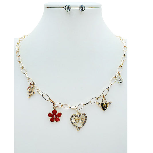 Love Heart Charm Necklace