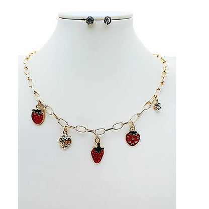 Strawberry Charm Necklace